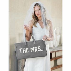 Elegant Gray 'The Mrs.' Travel Tote